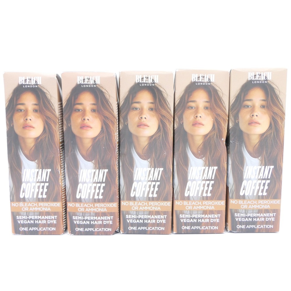 Bleach London Instant Coffee Semi-Permanent Vegan Hair Dye Color 5 Pack
